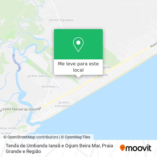 Tenda de Umbanda Iansã e Ogum Beira Mar mapa
