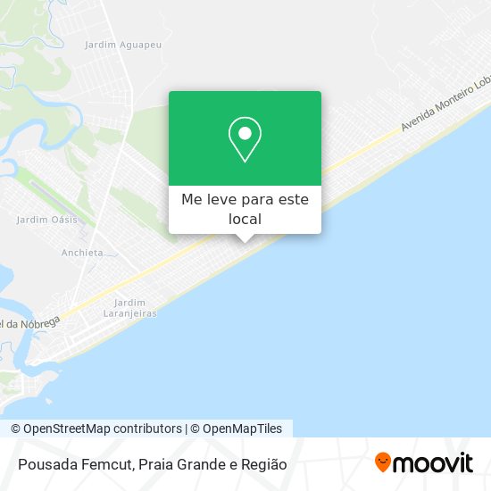Pousada Femcut mapa