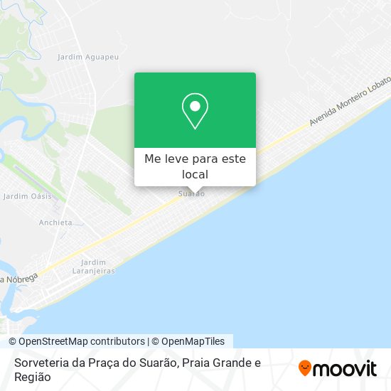 Sorveteria da Praça do Suarão mapa