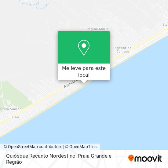 Quiósque Recanto Nordestino mapa