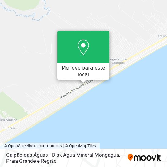 Galpão das Águas - Disk Água Mineral Mongaguá mapa