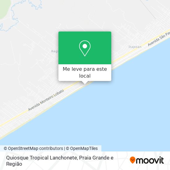 Quiosque Tropical Lanchonete mapa