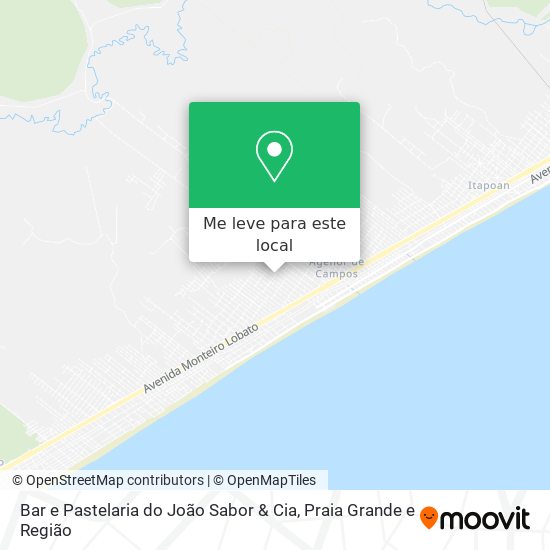 Bar e Pastelaria do João Sabor & Cia mapa