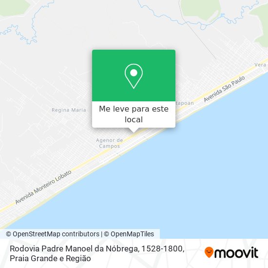 Rodovia Padre Manoel da Nóbrega, 1528-1800 mapa