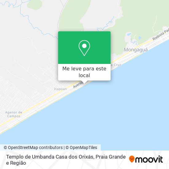 Templo de Umbanda Casa dos Orixás mapa