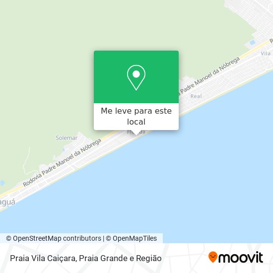 Praia Vila Caiçara mapa