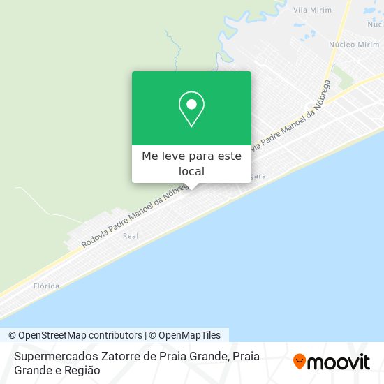 Supermercados Zatorre de Praia Grande mapa