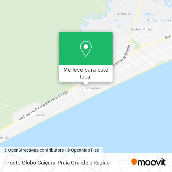 Posto Globo Caiçara mapa