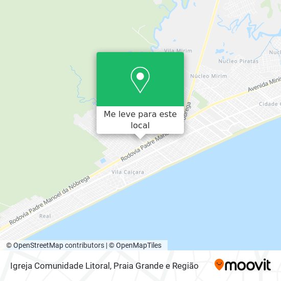 Igreja Comunidade Litoral mapa