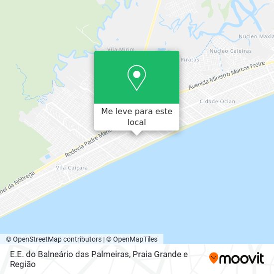 E.E. do Balneário das Palmeiras mapa