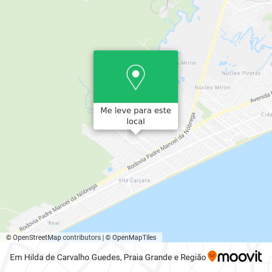 Em Hilda de Carvalho Guedes mapa