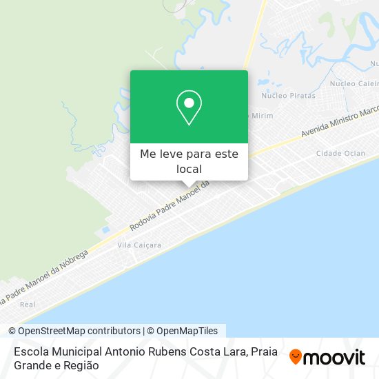 Escola Municipal Antonio Rubens Costa Lara mapa