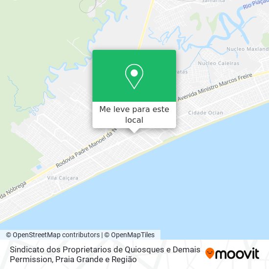 Sindicato dos Proprietarios de Quiosques e Demais Permission mapa