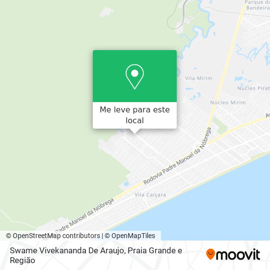 Swame Vivekananda De Araujo mapa