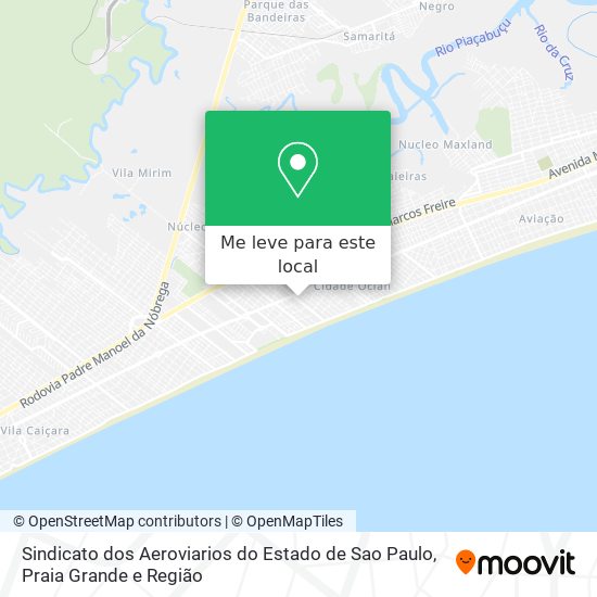 Sindicato dos Aeroviarios do Estado de Sao Paulo mapa