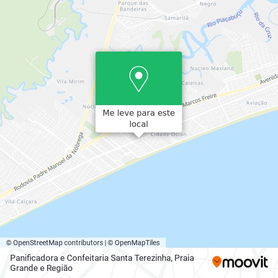 Panificadora e Confeitaria Santa Terezinha mapa