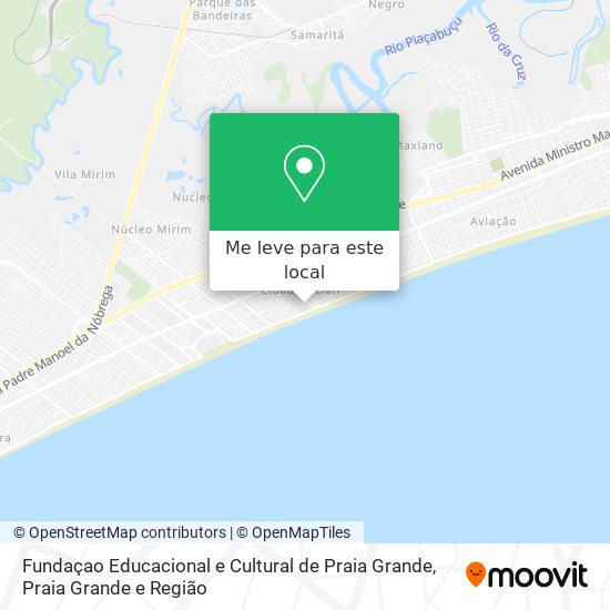 Fundaçao Educacional e Cultural de Praia Grande mapa