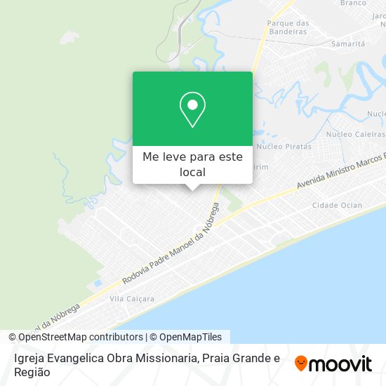 Igreja Evangelica Obra Missionaria mapa