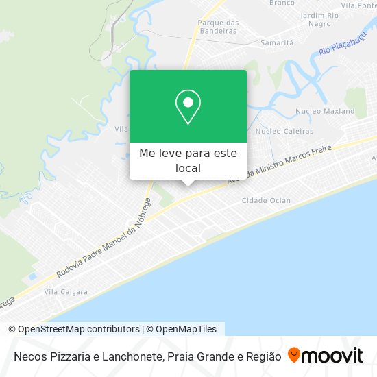 Necos Pizzaria e Lanchonete mapa
