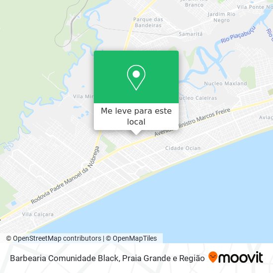 Barbearia Comunidade Black mapa