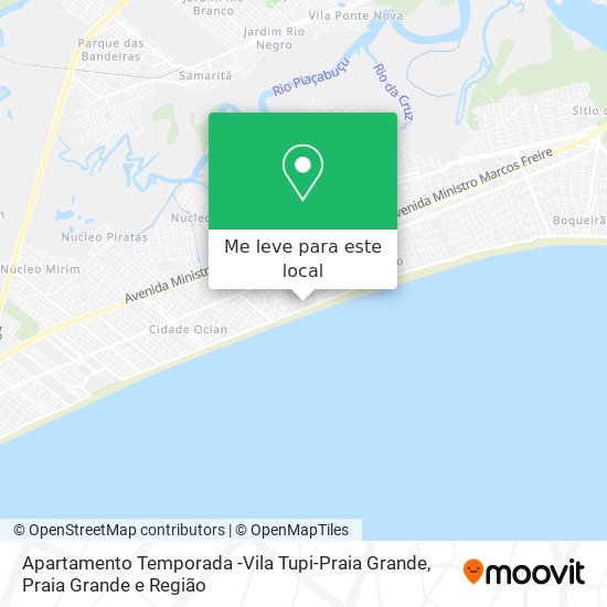Apartamento Temporada -Vila Tupi-Praia Grande mapa