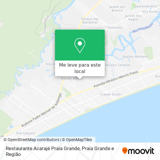 Restaurante Acarajé Praia Grande mapa