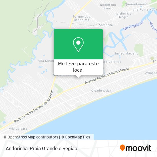 Andorinha mapa