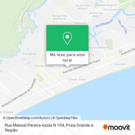 Rua Manoel Pereira Azoia N 104 mapa