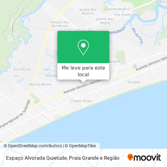 Espaço Alvorada Quietude mapa