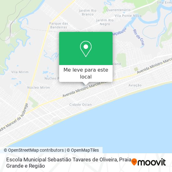 Escola Municipal Sebastião Tavares de Oliveira mapa