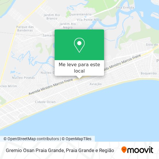 Gremio Osan Praia Grande mapa