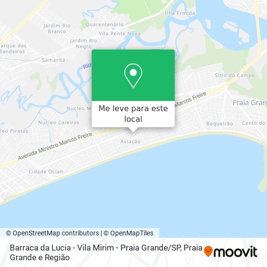 Barraca da Lucia - Vila Mirim - Praia Grande / SP mapa