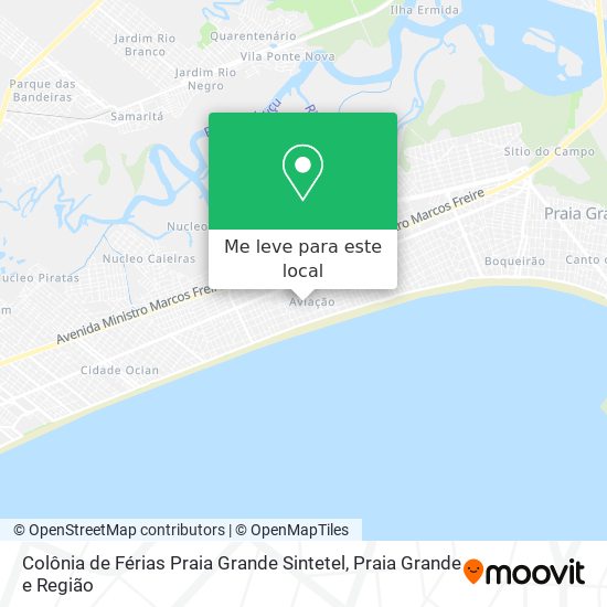 Colônia de Férias Praia Grande Sintetel mapa