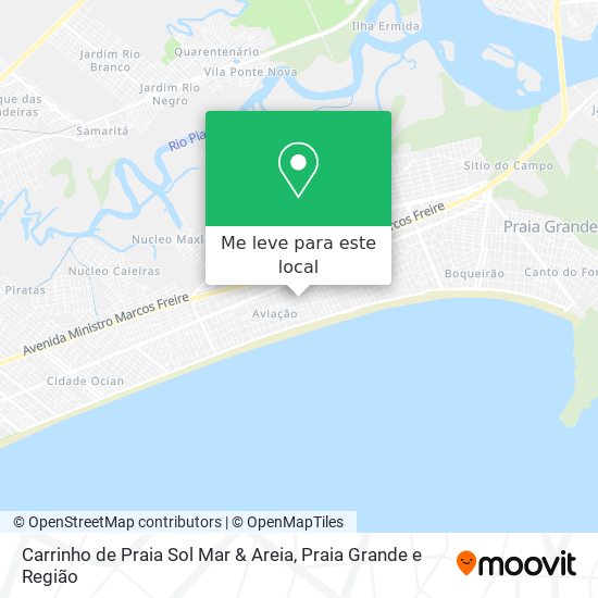 Carrinho de Praia Sol Mar & Areia mapa