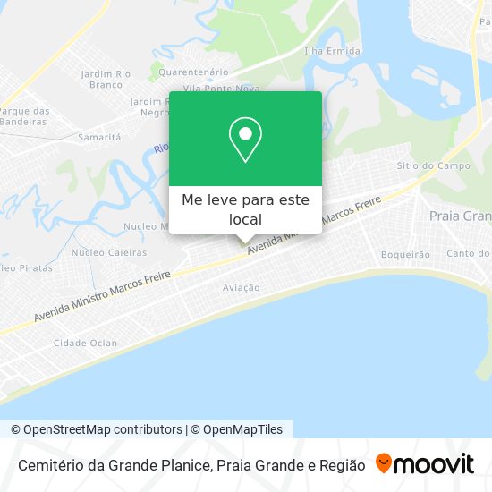 Cemitério da Grande Planice mapa