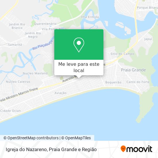 Igreja do Nazareno mapa
