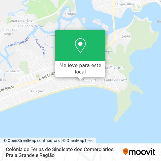 Colônia de Férias do Sindicato dos Comerciários mapa