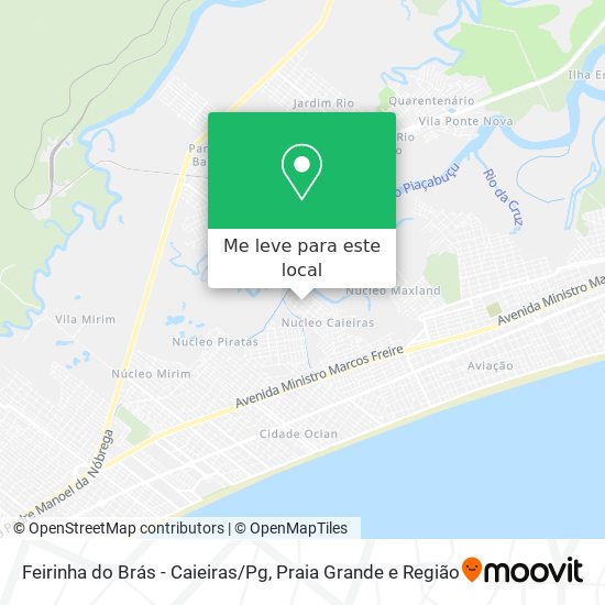 Feirinha do Brás - Caieiras/Pg mapa