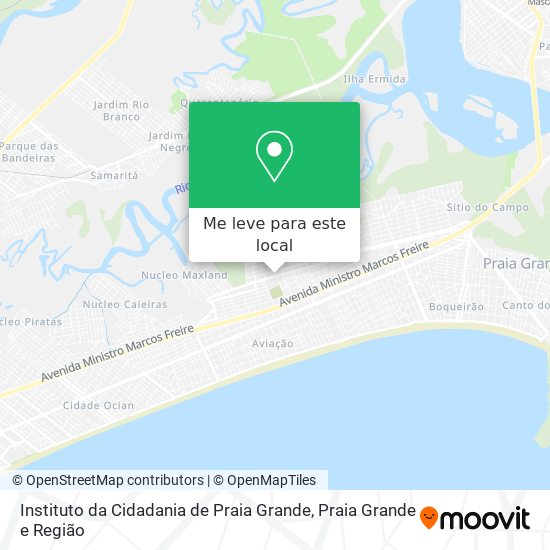 Instituto da Cidadania de Praia Grande mapa