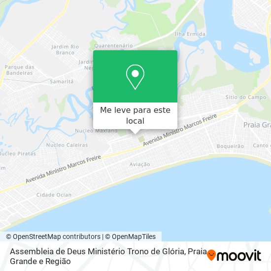 Assembleia de Deus Ministério Trono de Glória mapa