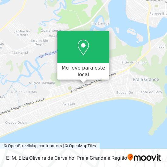 E .M. Elza Oliveira de Carvalho mapa
