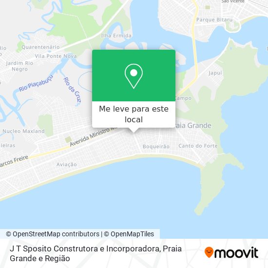 J T Sposito Construtora e Incorporadora mapa