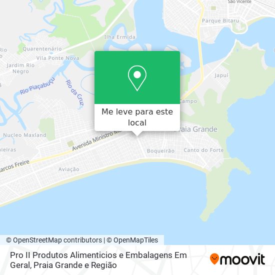 Pro II Produtos Alimenticios e Embalagens Em Geral mapa