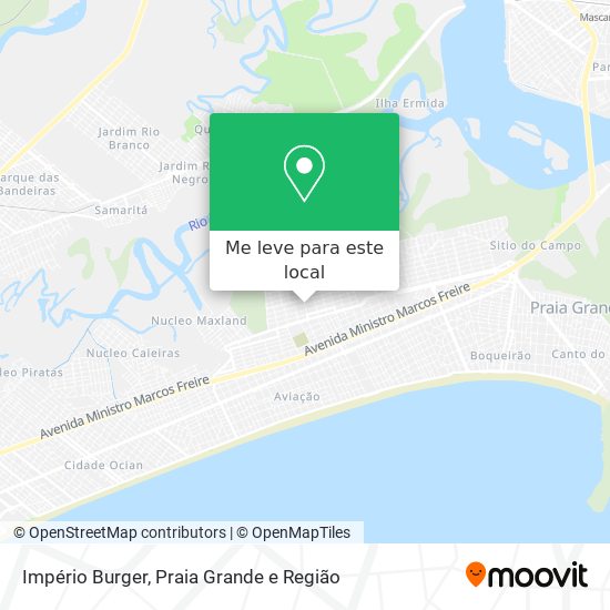 Império Burger mapa