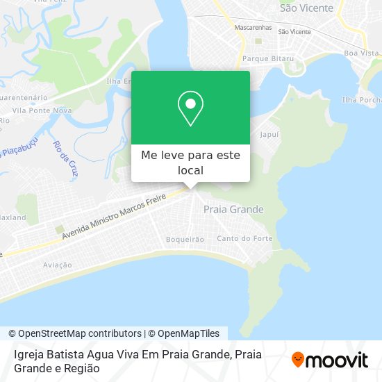 Igreja Batista Agua Viva Em Praia Grande mapa