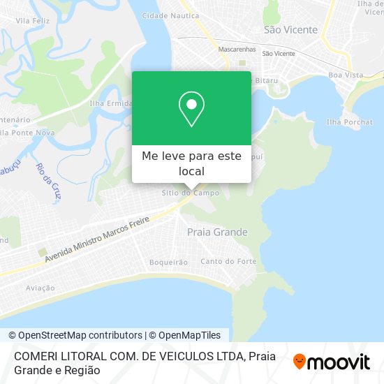 COMERI LITORAL COM. DE VEICULOS LTDA mapa