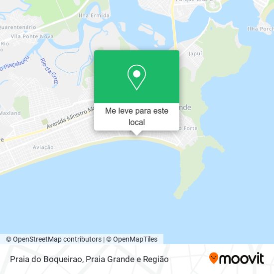 Praia do Boqueirao mapa