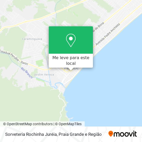 Sorveteria Rochinha Juréia mapa