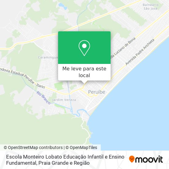 Escola Monteiro Lobato Educação Infantil e Ensino Fundamental mapa