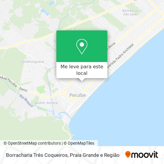 Borracharia Três Coqueiros mapa